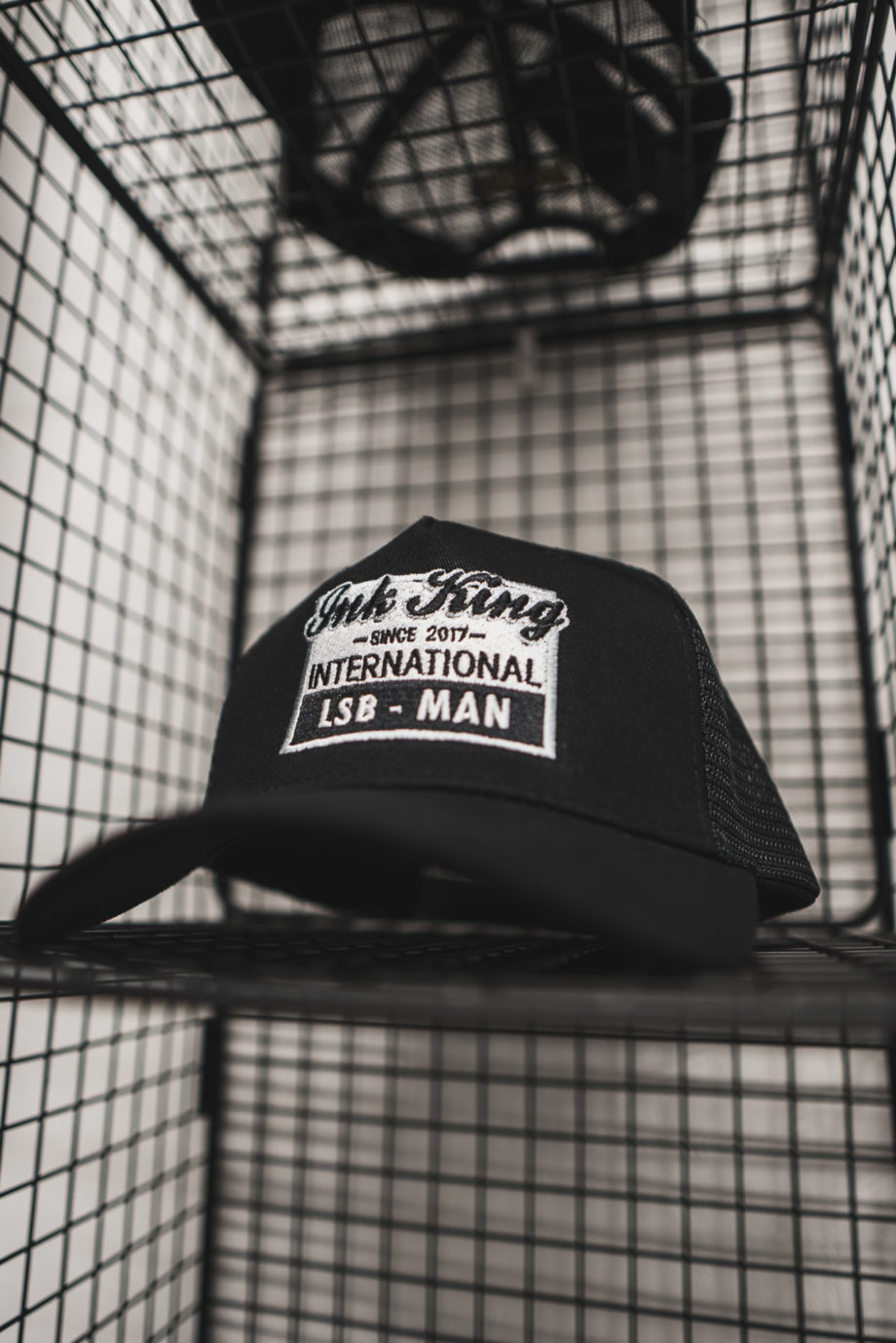 Black International Strap Back Hat